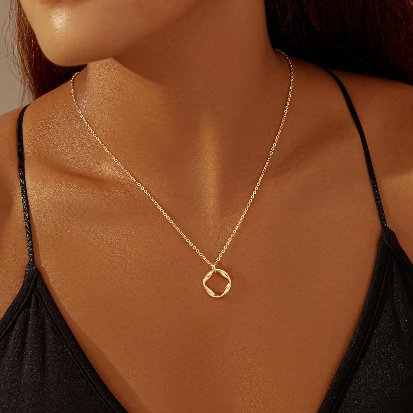 Layered Gold Necklace Set – Women’s 14K Plated Paperclip Chain Jewelry