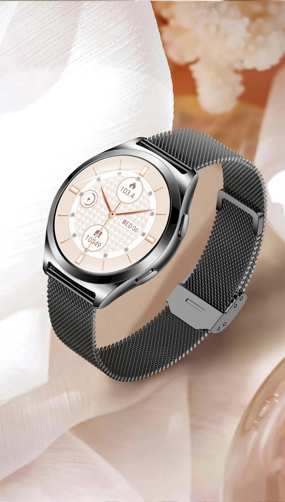 LIGE Women’s Smartwatch – 1.27” AMOLED HD Screen Bluetooth Call Watch