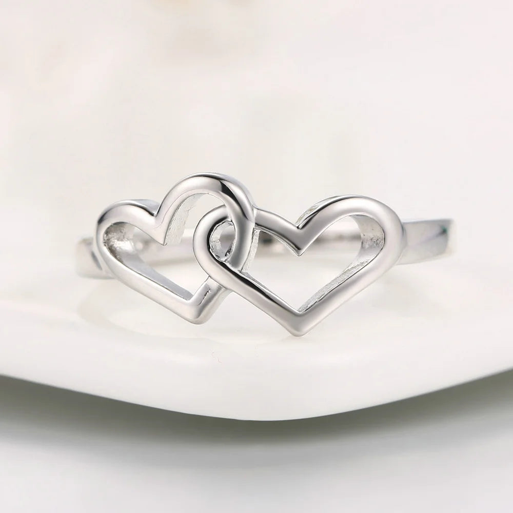 Double Heart Lover’s Ring