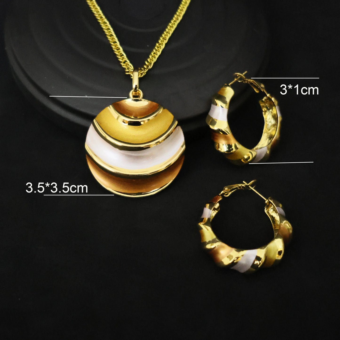 Elevate your elegance with this luxury 18K gold plated jewelry