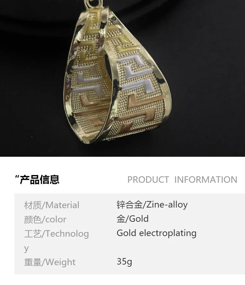 Elevate your elegance with this luxury 18K gold plated jewelry