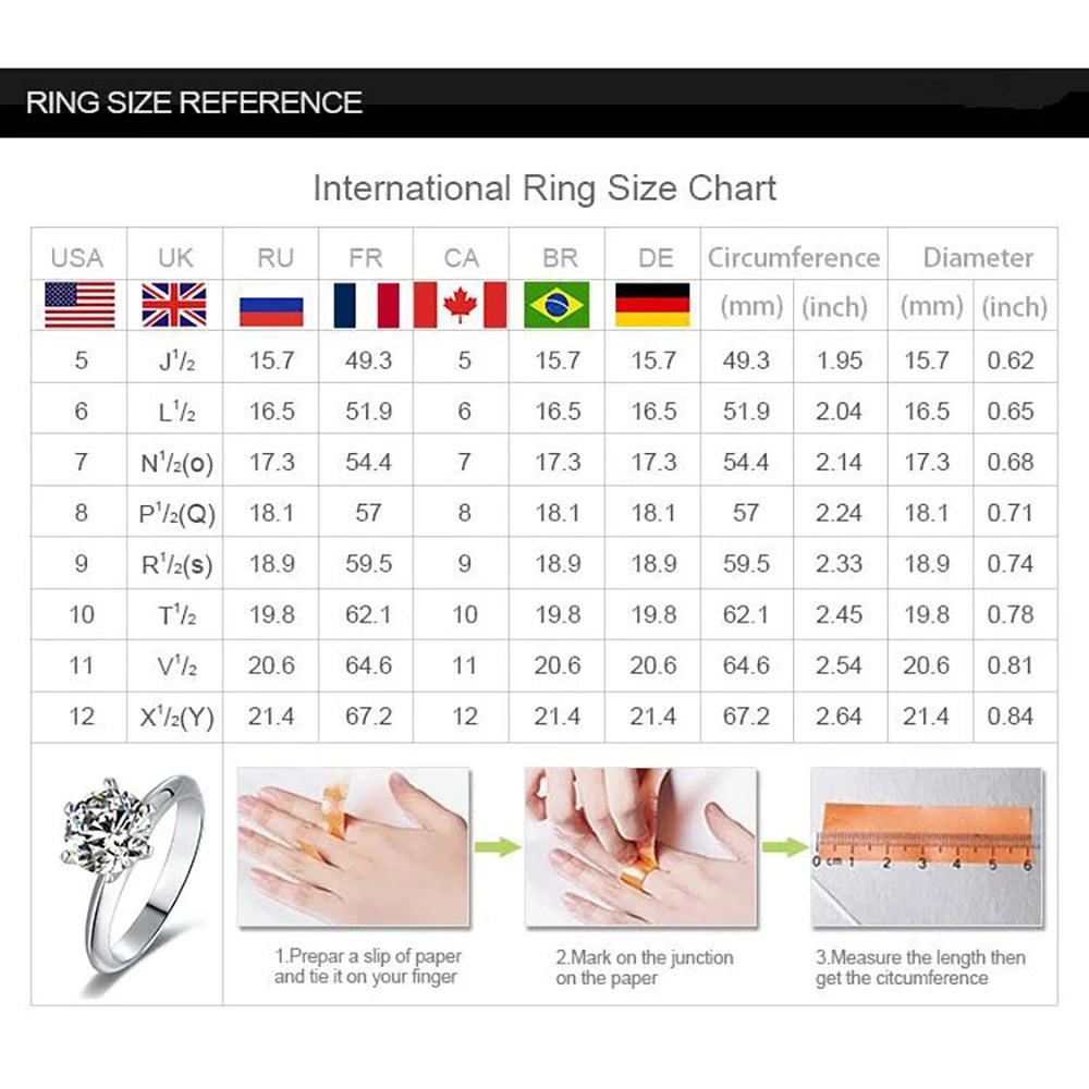Silver Women’s Ring Set – Classic Round White Stone