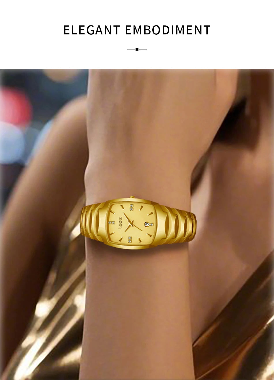 LIGE Women’s Luxury Watch – Elegant Stainless Steel Quartz with Calendar