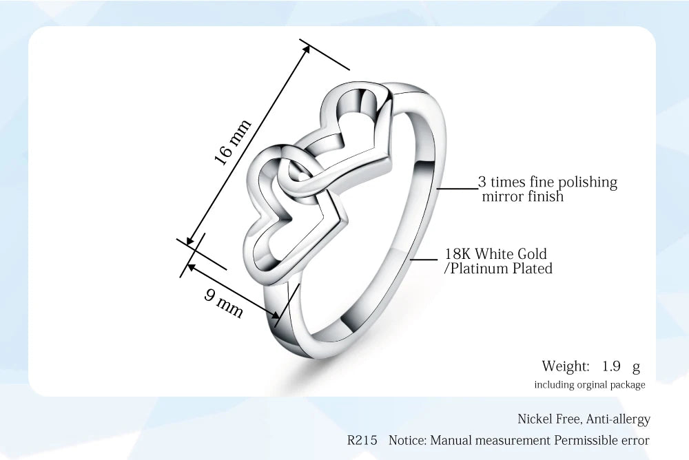 Double Heart Lover’s Ring