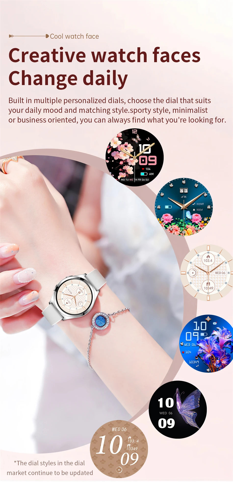 LIGE Women’s Smartwatch – 1.27” AMOLED HD Screen Bluetooth Call Watch