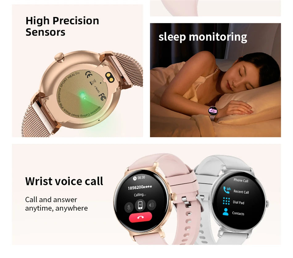 LIGE 2025 Women’s Smartwatch – 1.27” Full Touch Bluetooth Call Fitness Watch
