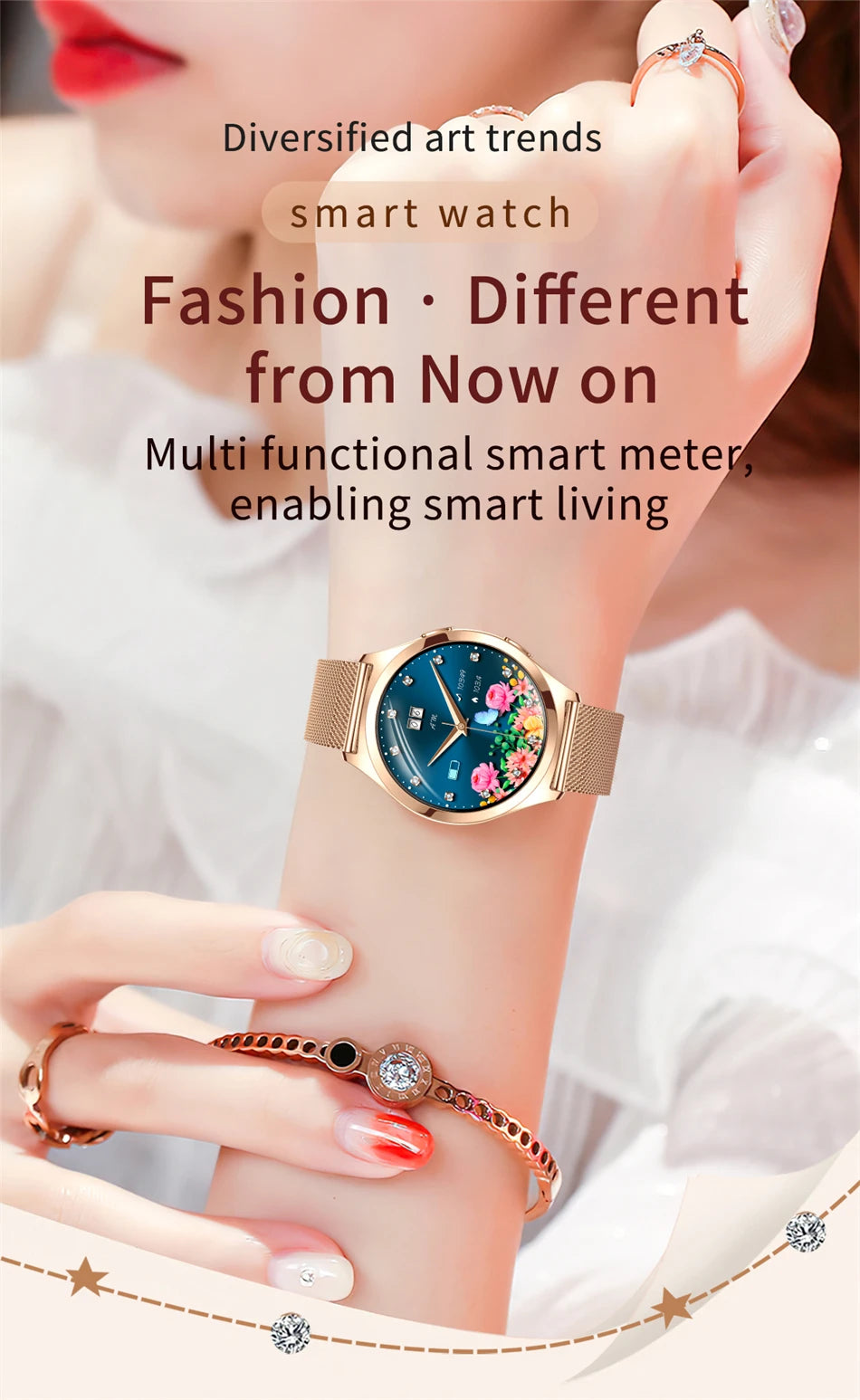 LIGE Women’s Smartwatch – 1.27” AMOLED HD Screen Bluetooth Call Watch