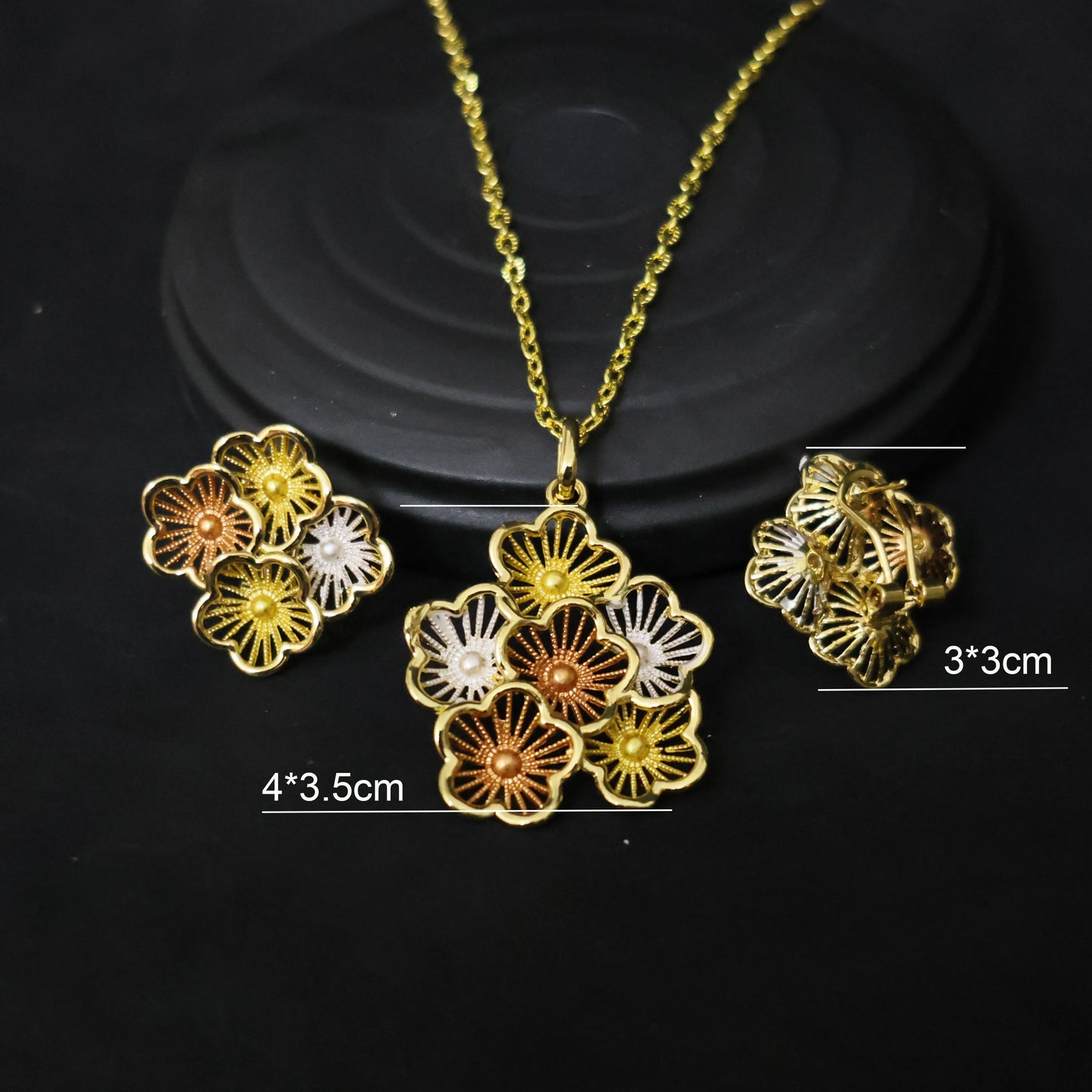 Elevate your elegance with this luxury 18K gold plated jewelry