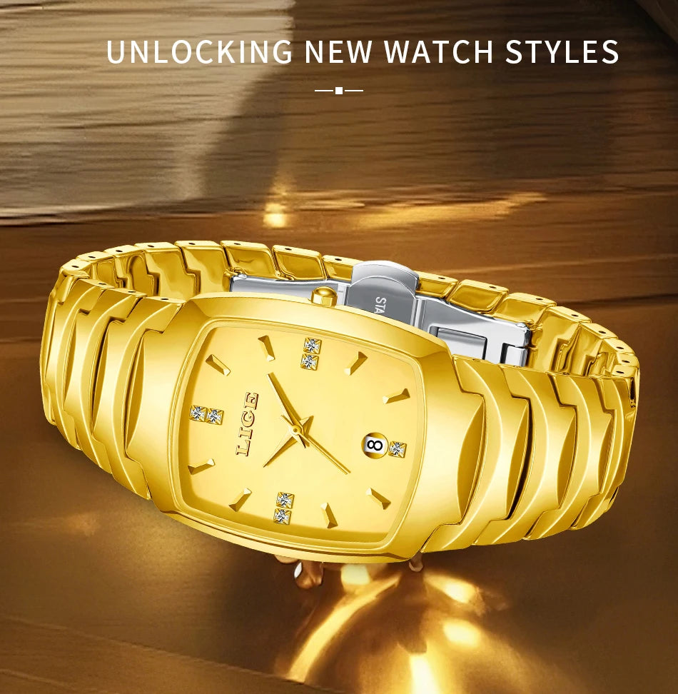 LIGE Women’s Luxury Watch – Elegant Stainless Steel Quartz with Calendar