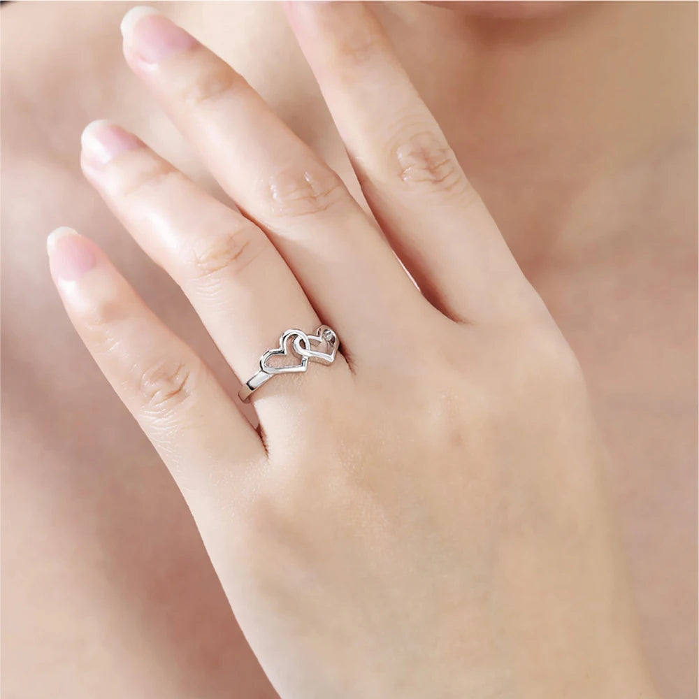 Double Heart Lover’s Ring