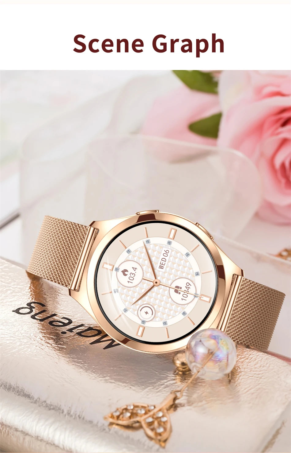 LIGE Women’s Smartwatch – 1.27” AMOLED HD Screen Bluetooth Call Watch
