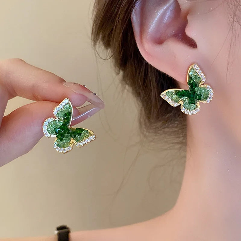 Zircon Snowflake Stud Earrings – Elegant Women’s Wedding Jewelry