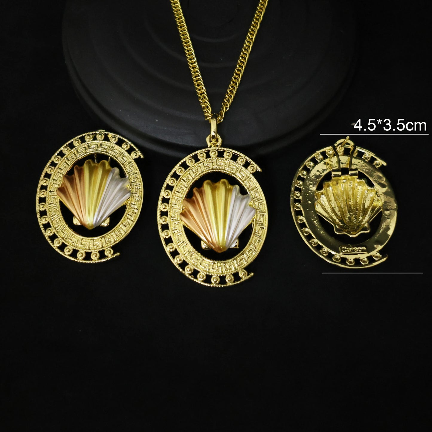 Elevate your elegance with this luxury 18K gold plated jewelry