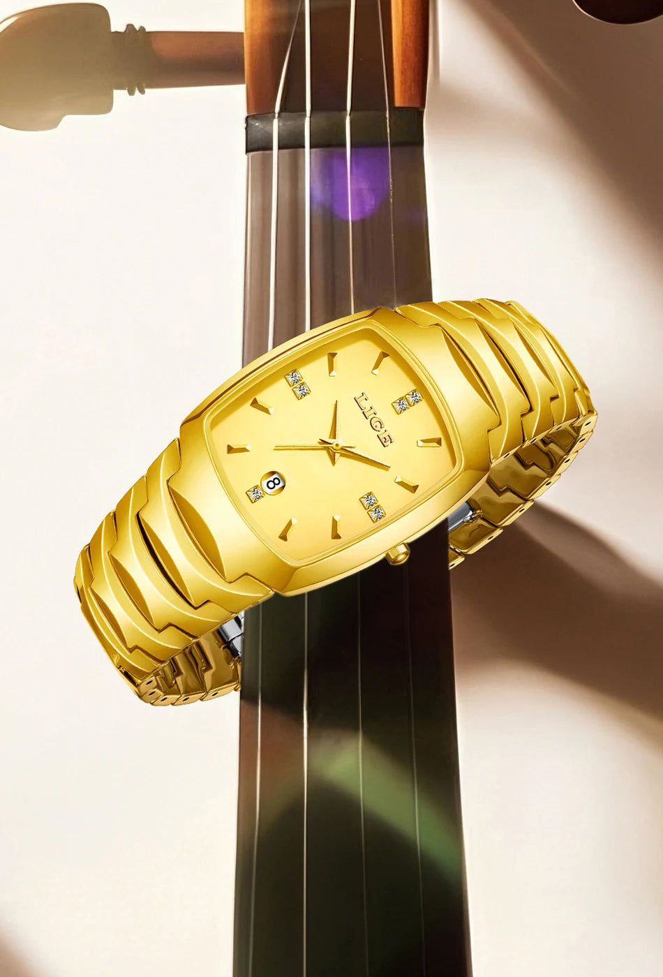 LIGE Women’s Luxury Watch – Elegant Stainless Steel Quartz with Calendar