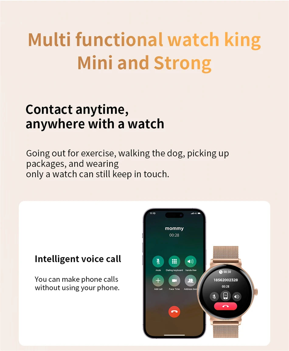 LIGE 2025 Women’s Smartwatch – 1.27” Full Touch Bluetooth Call Fitness Watch