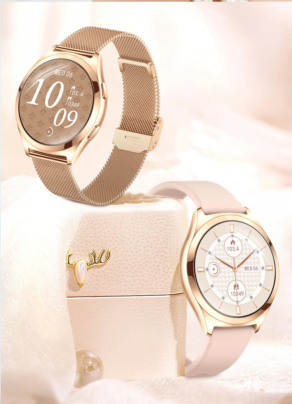 LIGE Women’s Smartwatch – 1.27” AMOLED HD Screen Bluetooth Call Watch