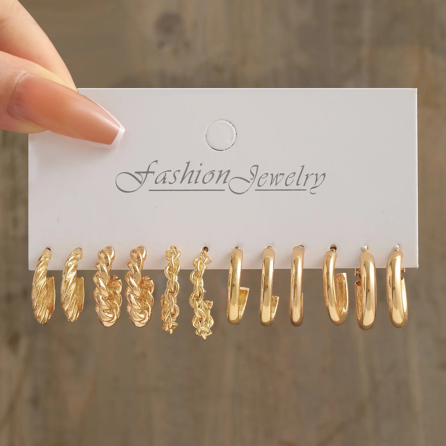 Geometric Stud Earrings Set – Exaggerated Women’s Fashion Jewelry