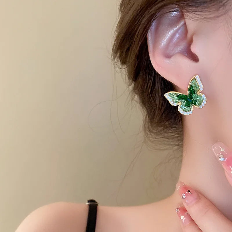 Zircon Snowflake Stud Earrings – Elegant Women’s Wedding Jewelry