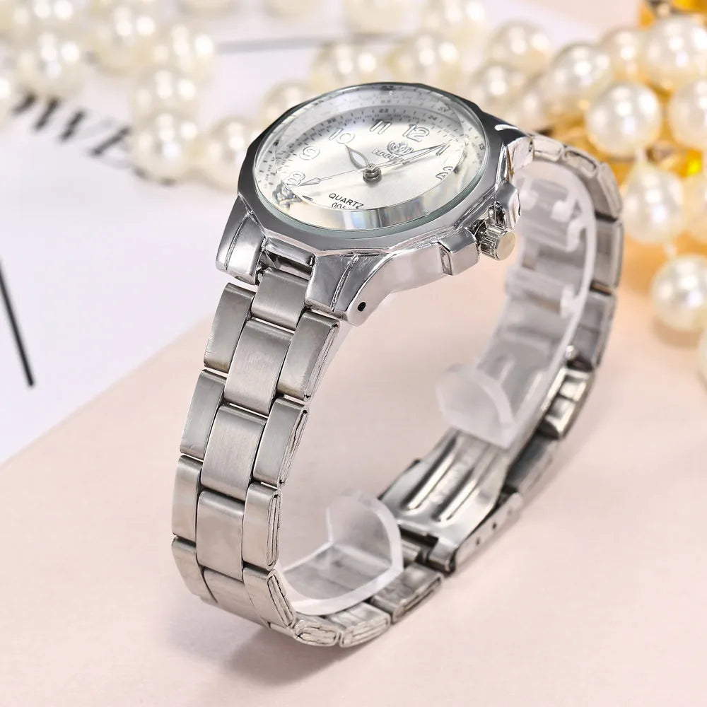 Elegant Women’s Watch – Luxury Stainless Steel Japan Movement Wristwatch