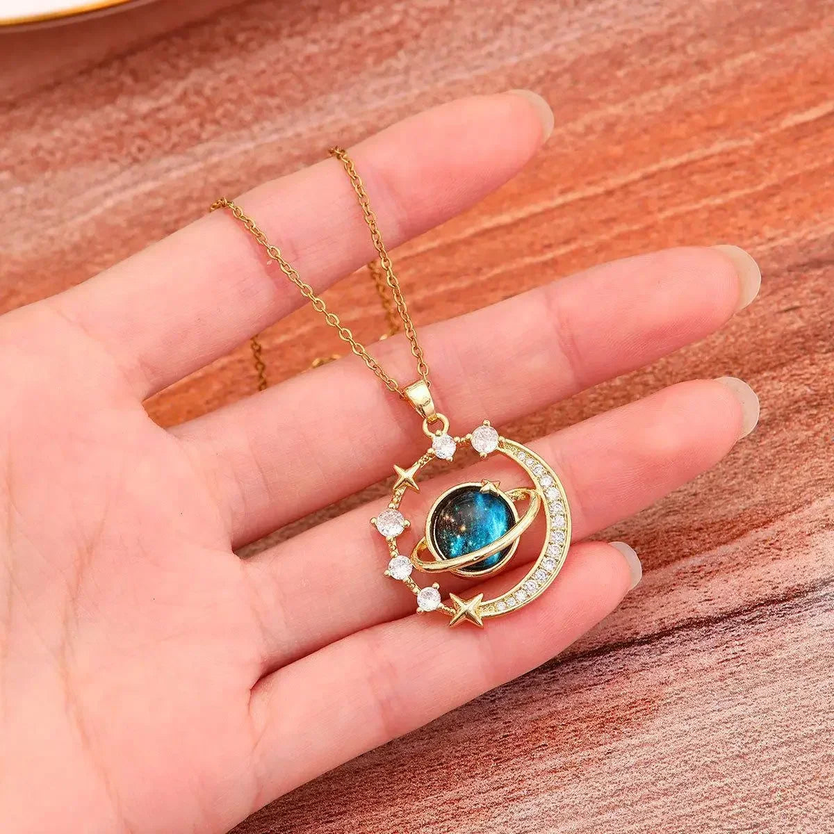 Delicate Starry Pendant Necklace – Women’s Zirconium Luxury Jewelry