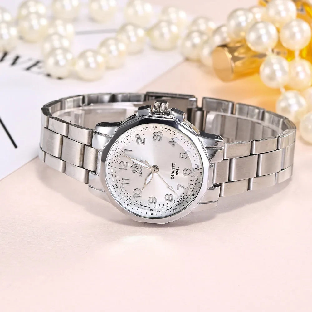Elegant Women’s Watch – Luxury Stainless Steel Japan Movement Wristwatch