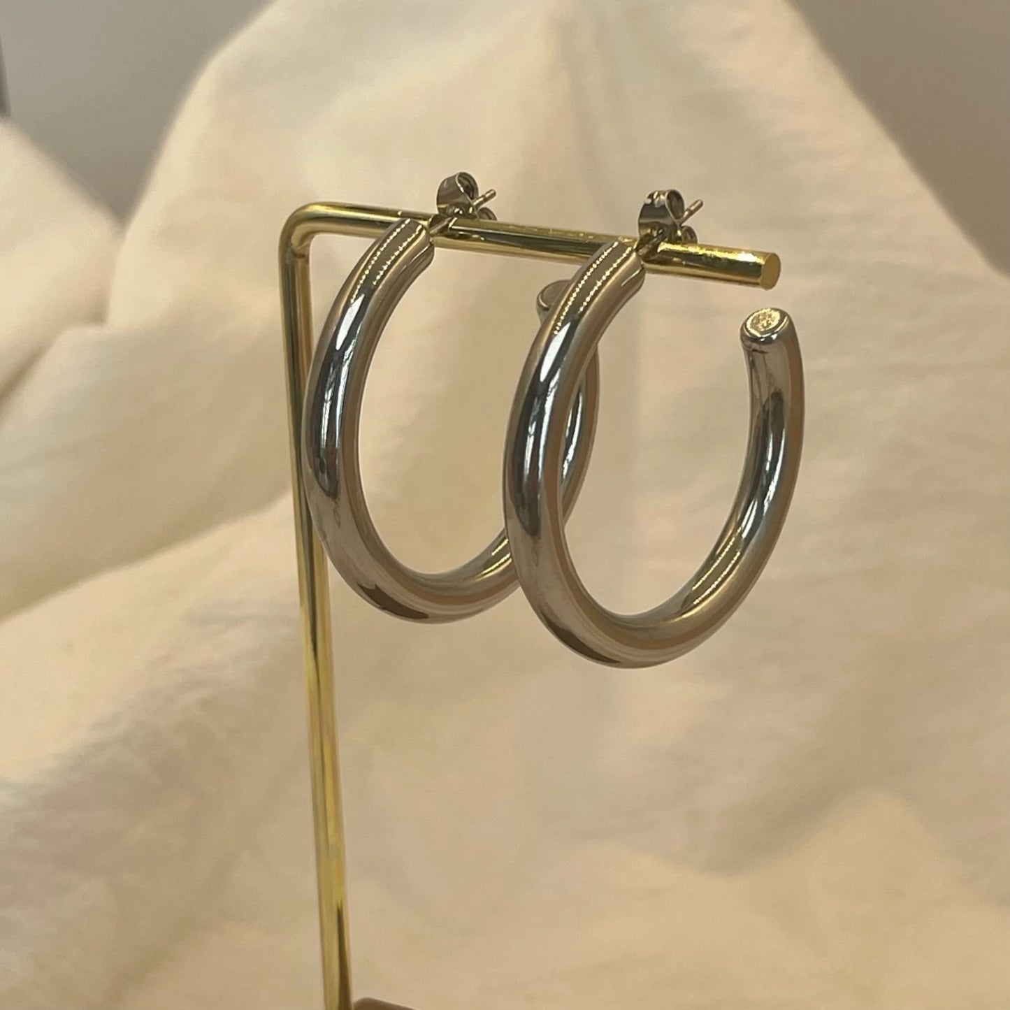 Large Hoop Earrings – Stainless Steel Gold Women’s Jewelry