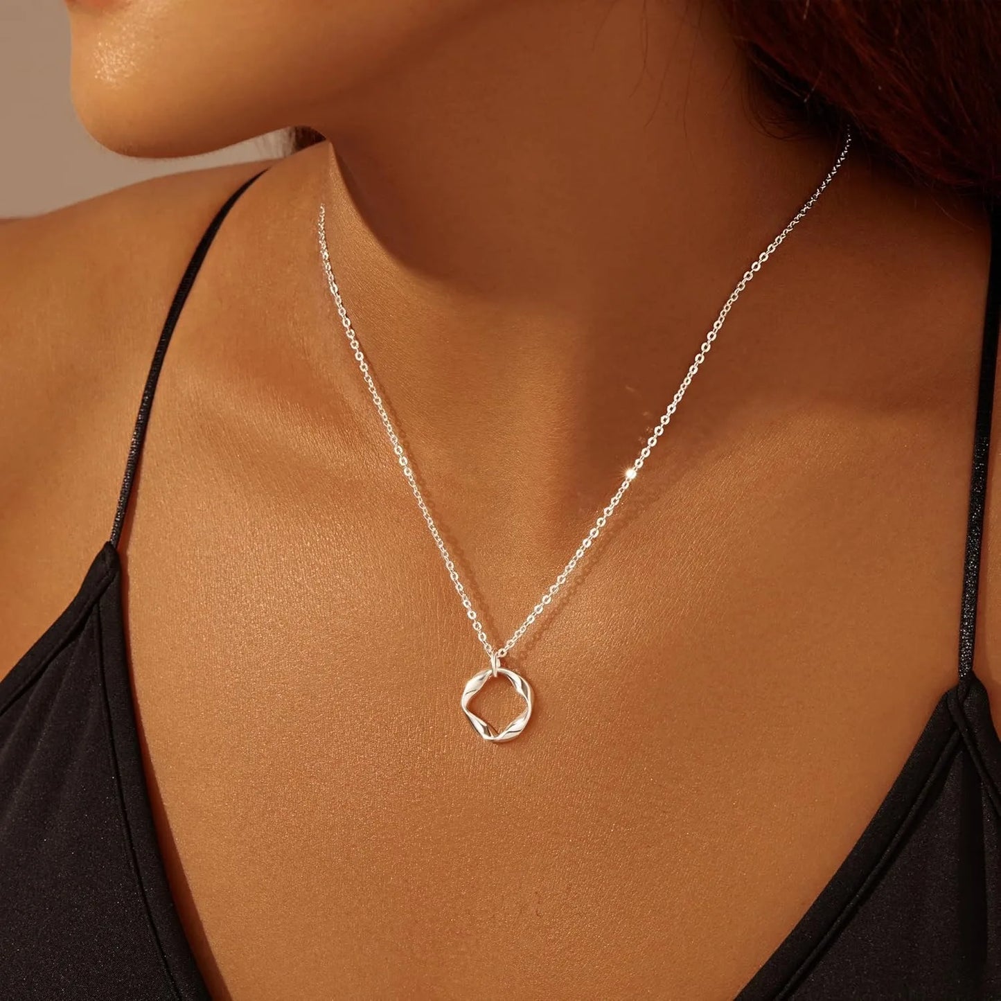 Layered Gold Necklace Set – Women’s 14K Plated Paperclip Chain Jewelry