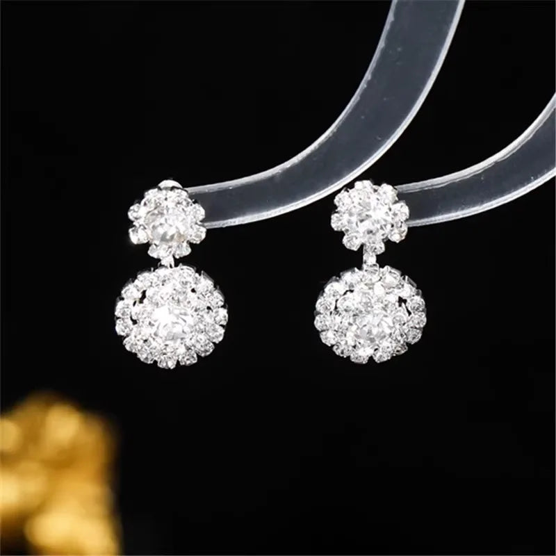 Zircon Snowflake Stud Earrings – Elegant Women’s Wedding Jewelry