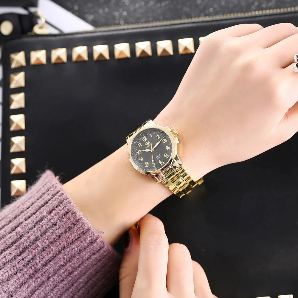Elegant Women’s Watch – Luxury Stainless Steel Japan Movement Wristwatch