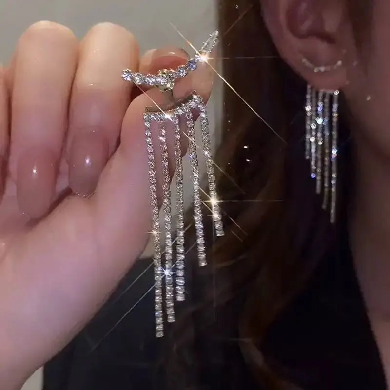 Zircon Snowflake Stud Earrings – Elegant Women’s Wedding Jewelry