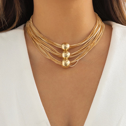 Necklace For Women Vintage Gold Color
